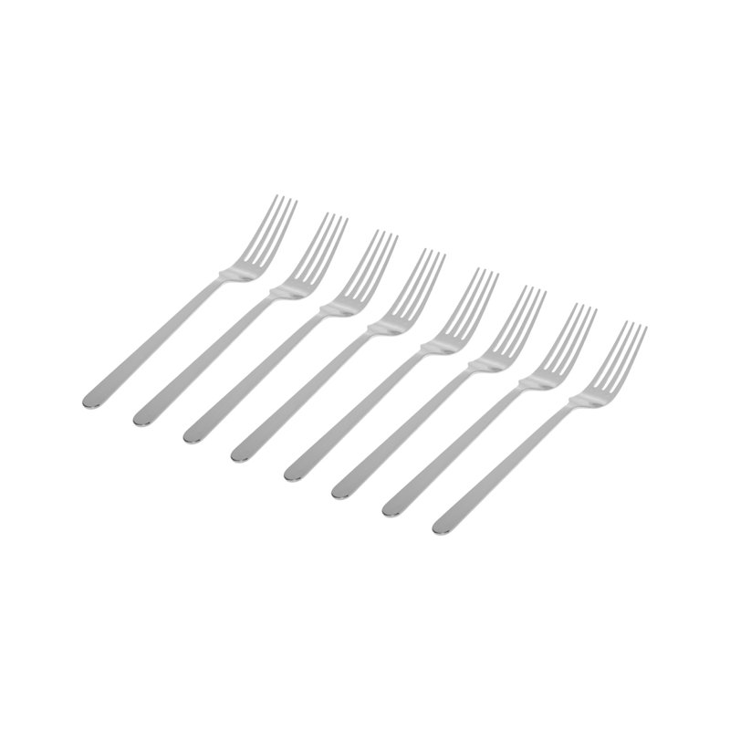 Ensemble de 8 fourchettes à salade mates en acier inoxydable Sophia 18/0