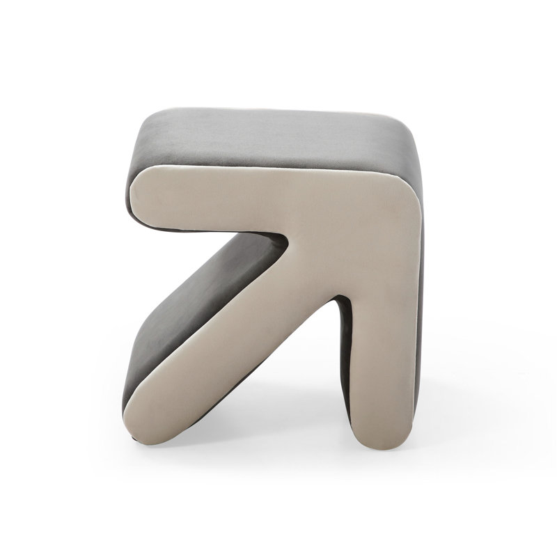 Modern Creative Upholstered Velvet Sofa Stool Kids Stool Shoe Bench Footrest Footstool Multifaceted Stool Ottoman Coffee Table Arrow Design Handicraft Decoration For Living Room Bedroom