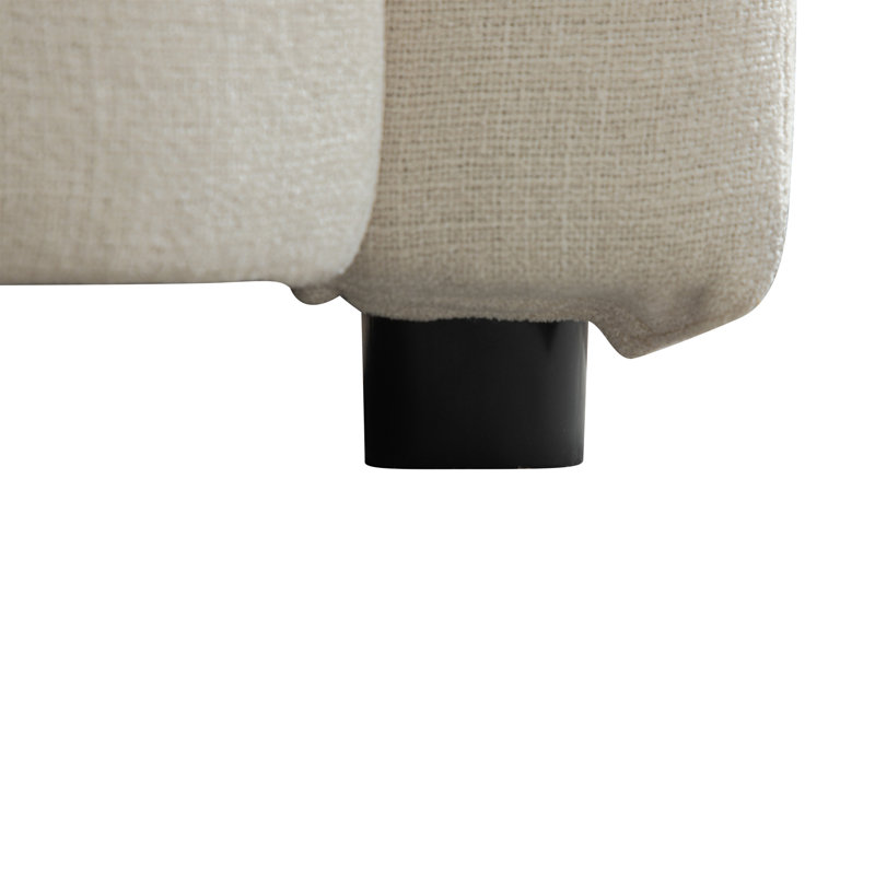 Fauteuil d'appoint en chenille surdimensionné, Beige