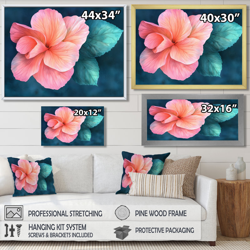 Reproduction d'art éternelle Aura Of Begonia Flowers II - Geraniums, Reproduction encadrée, Noir, H 12 po x l 20 po