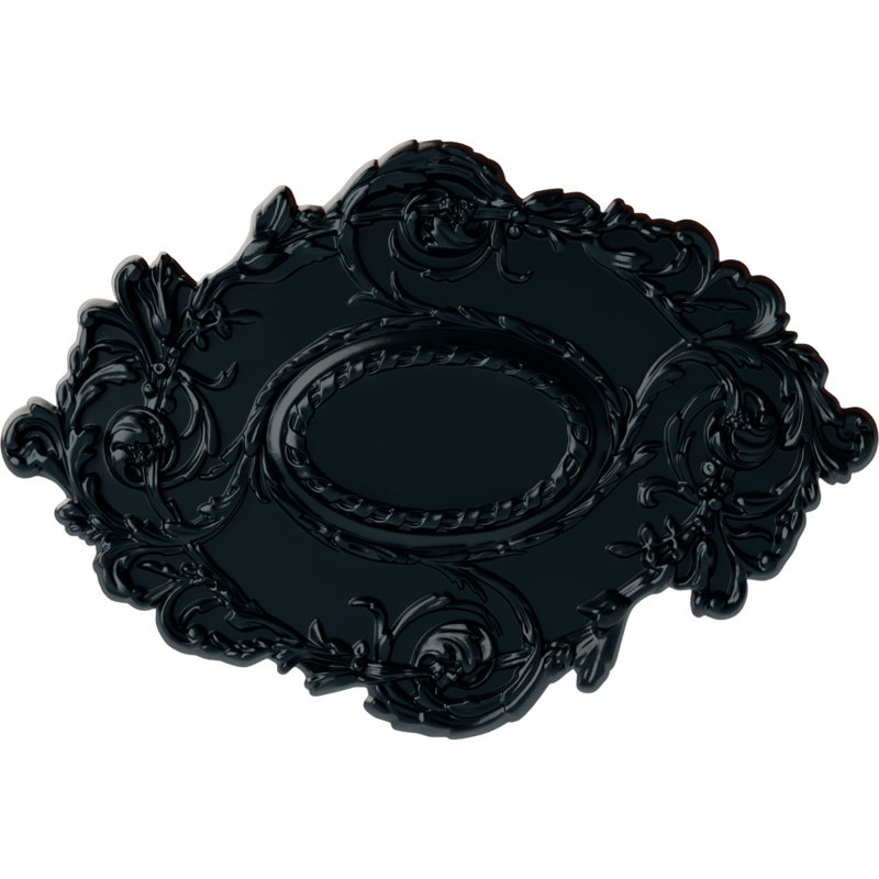 Médaillon de plafond à feuilles fluides l 30 3/8 po x H 20 3/4 po x P 1 po Kinsley, Belladone