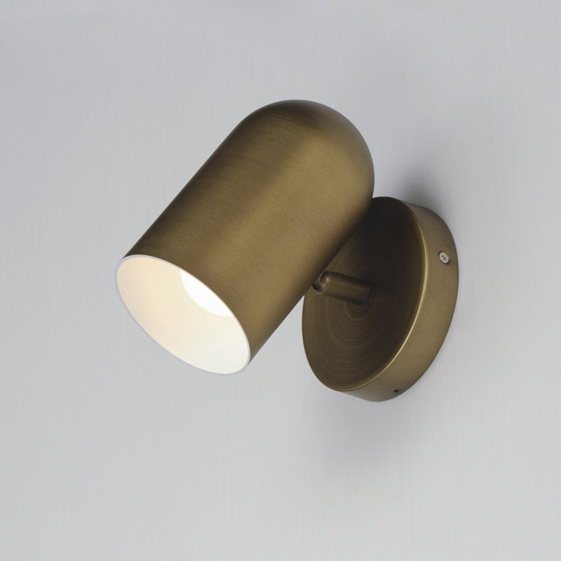 Cyla Aluminum Wall Light, Natural Aged Brass