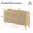 47.2"  3-Door storage Sideboard with Rattan  Doors-46512582-59821203