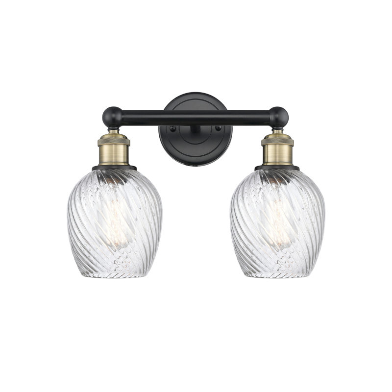 2 - Light Dimmable Vanity Light, Black Antique Brass