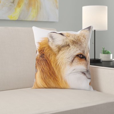 Coussin décoratif rouge fox