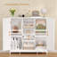 Armoire de rangement Kainaat de 31,7 po de hauteur avec 2 portes et 2 tablettes ouvertes-1820189906