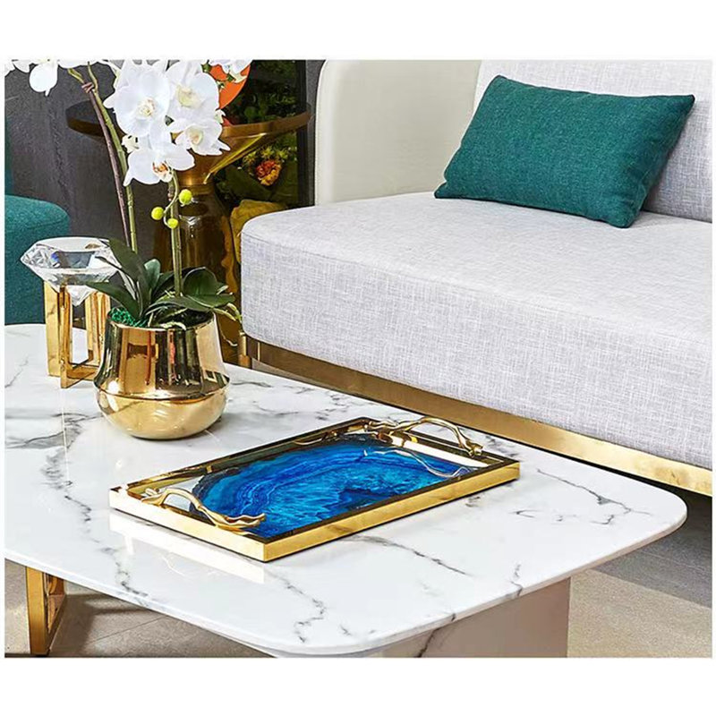 Repose-pieds / plateau de table basse, Bleu