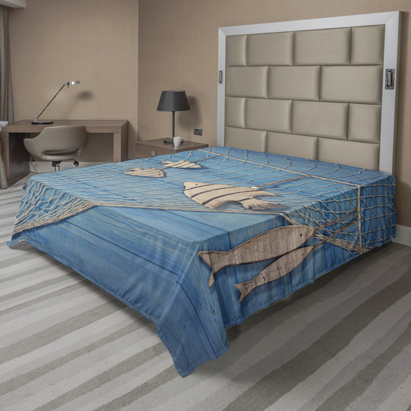 Microfiber No Pattern And Not Solid Color Flat Sheet, California King