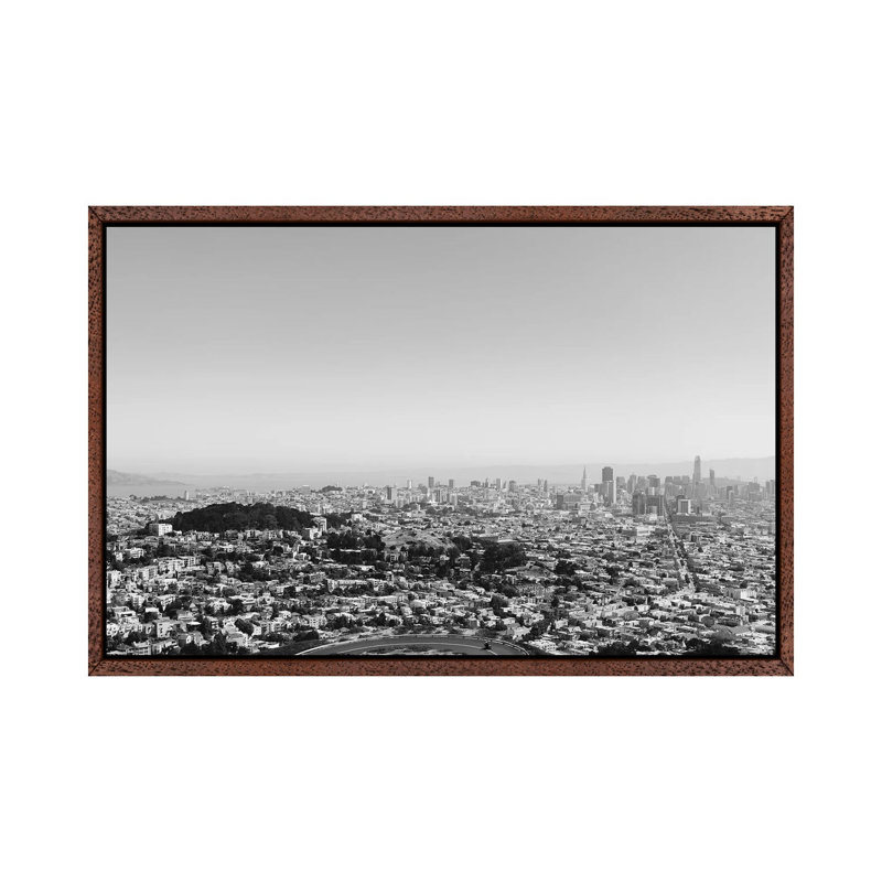 San Francisco View by Bethany Young - Print on Canvas, 45.72cm H x 66.04cm W x 3.81cm D, Classic Brown Wood Framed