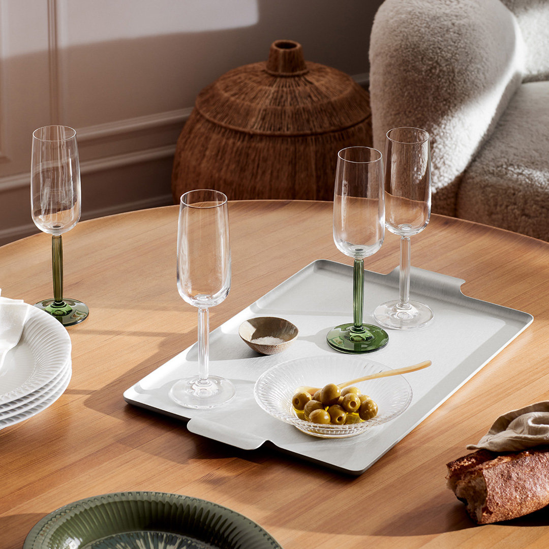 Hammershoi Champagne Flute, Green