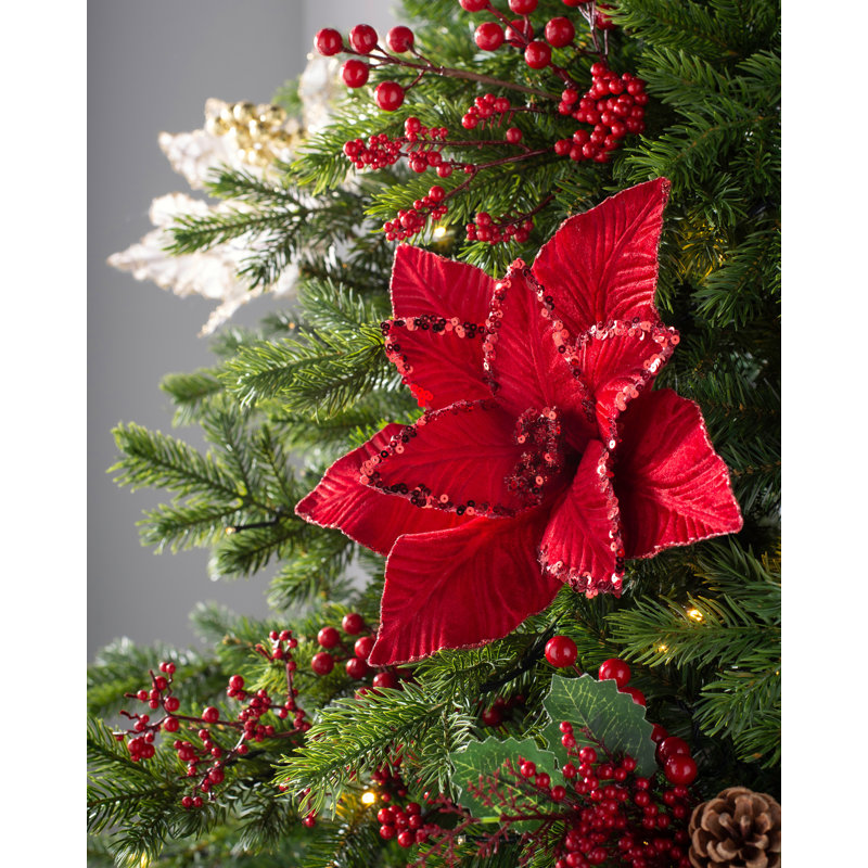 Fabric Poinsettia Arrangement