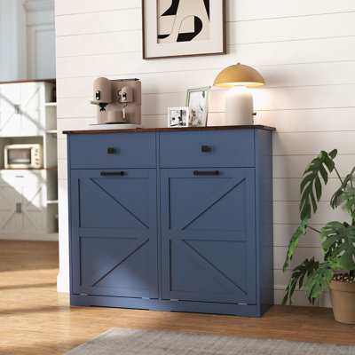 Armoire poubelle double inclinable Farmhouse Blue