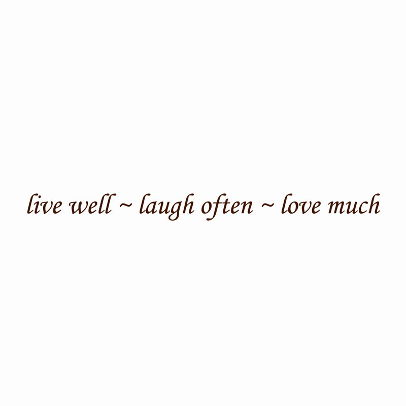 Adhésif décoratif «Live Well - Laugh souvent - Love lot», Chocolat