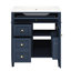 Meuble-lavabo moderne 30 po avec lavabo, armoire bleue 2 tiroirs et espace de rangement original en céramique