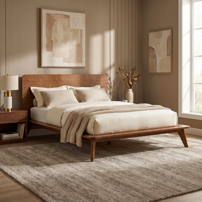 Lit plateforme Nevio Mid-Century