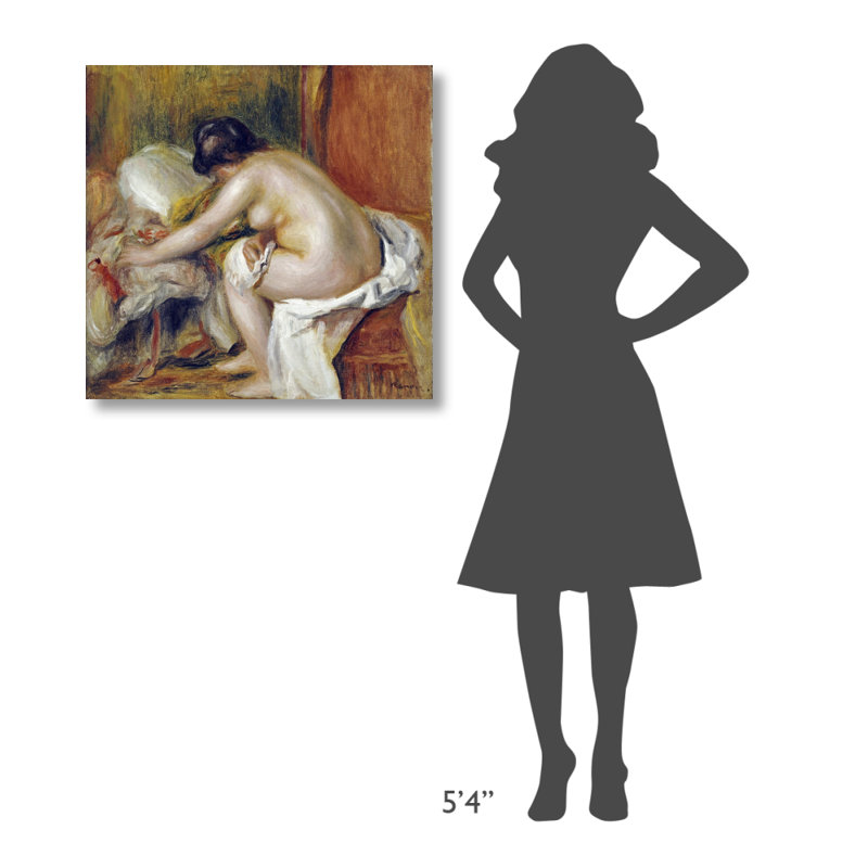 " Seated Bather " by Pierre-Auguste Renoir, 29" H x 30" W x 2" D