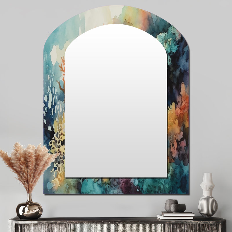 Décoration murale vibrante Coral Reef I - Orange Arch, 43 po x 33 po