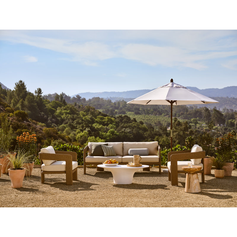 Aster Outdoor Patio Sofa - Bliss Linen, Olefin Linen