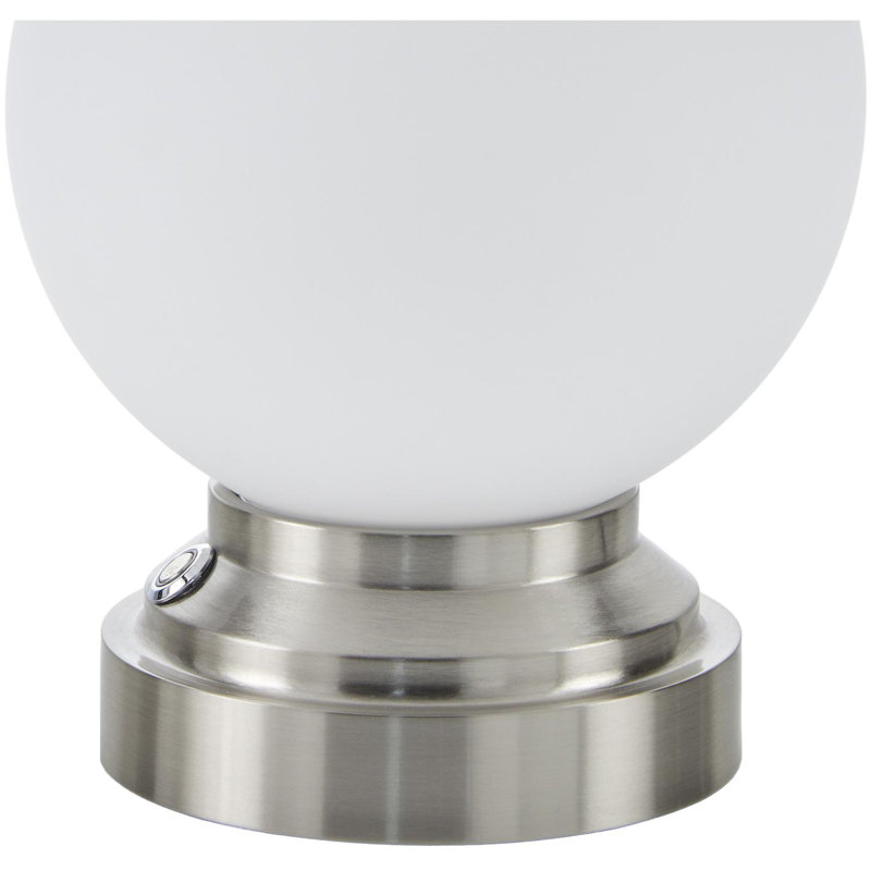 Lampe de table Mosche, Nickel métallique
