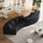 Sectional Sofa, Curved Modular 4-Piece with 8 Pillows for Living Room Bedroom Office | Corduroy | Black