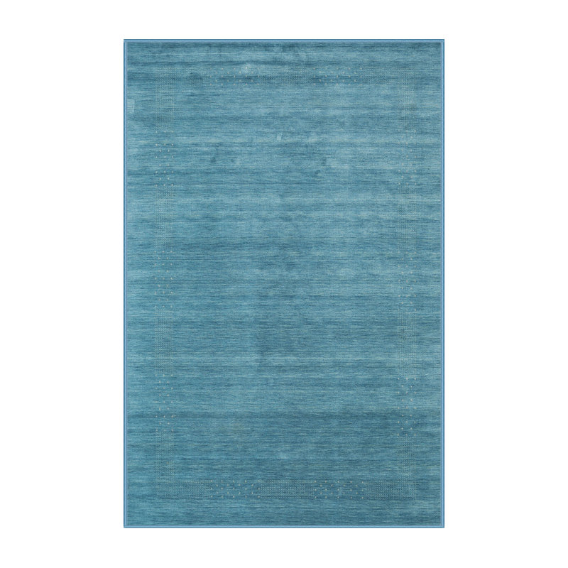 Tapis de zone bleu contemporain, Rectangle 8 pi x 12 pi