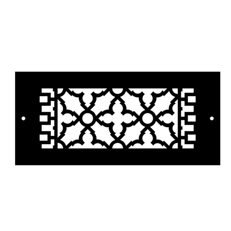 Grille en aluminium Regrol, 4 po x 12 po, Noir