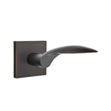 Mercury Wave/Drop Privacy (Bed & Bath) Door Lever with Square Rosette