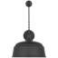Thomas O'Brien, "Academy 17.5" Anchored Mack Barn Light in Matte Black with 16" Soft Copper Rockhouse Shade-1694186826-1694186828