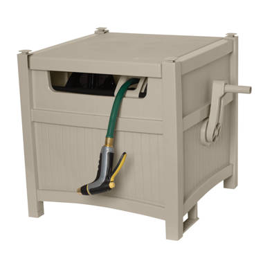 AMES 2519100 NeverLeak Cold-Weather Resistant Cabinet with Auto-Track Reel,  150-Foot Hose Capacity