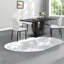 Ensemble de table de salle à manger moderne en bois noir avec chaises en coquille de polyuréthane blanc, polyvalent pour la salle à manger et la maison