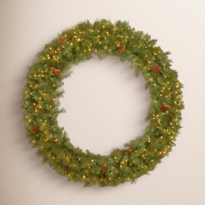 Pre-Lit Spruce Wreath