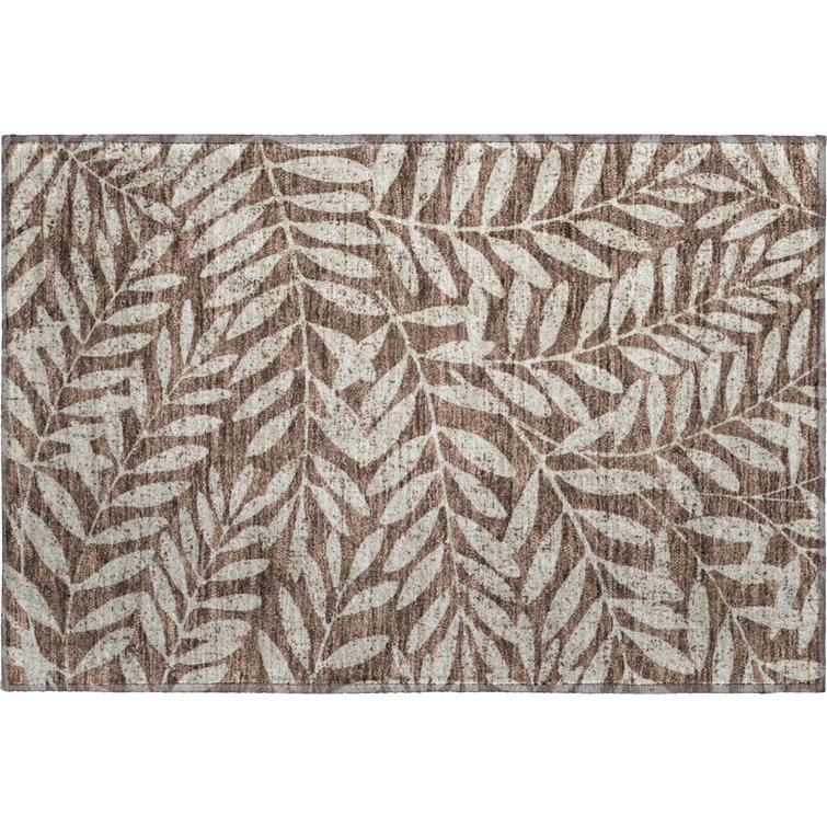 Premium Machine Washable Prisco Brown Rug
