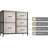 Sorbus 5 Drawers Dresser with Steel Frame and Wood Top in Rustic-879334962