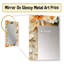 Dahlia Ardele blanc et beige Floral Bloom - grand miroir floral-8163005