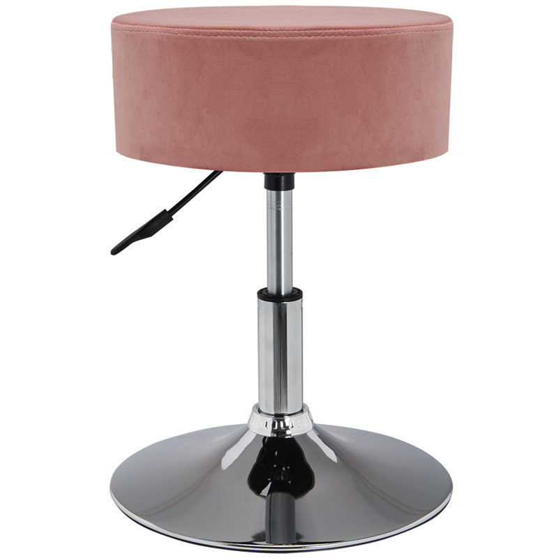 Metal Accent Stool, Pink