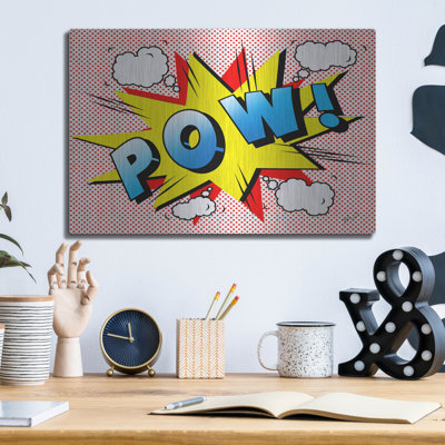Art mural en métal Winston Porter «Pow 2» par Mark Ashkenazi
