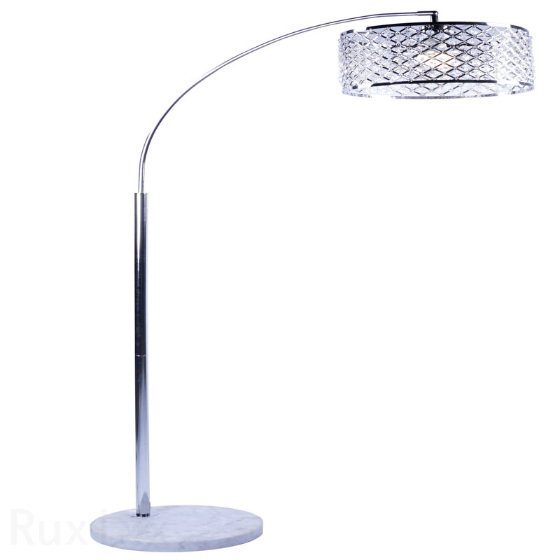 Élégante lampe arquée en cristal