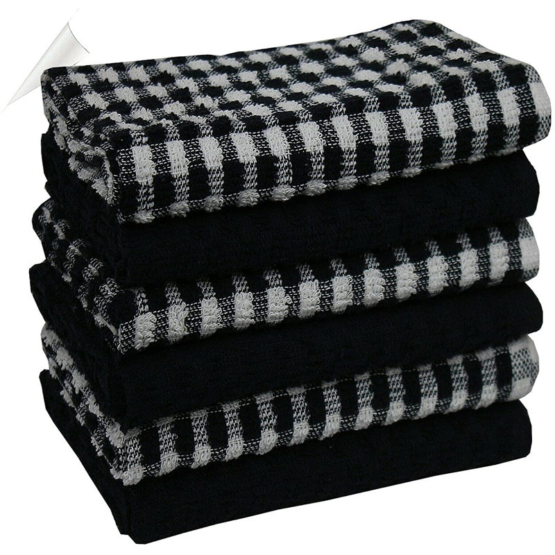 6 Pieces Tea Towei, Black