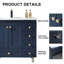 Ensemble de meuble-lavabo simple 32 po bleu