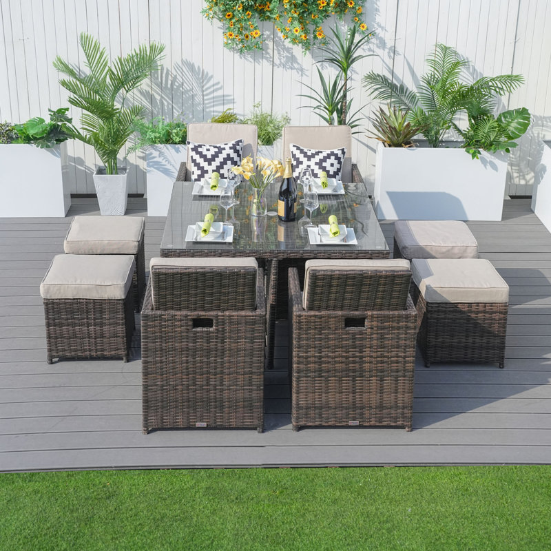 Ensemble repas 9 pièces avec coussin Theone