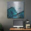 «In Mountains or Valleyys 2» par Britt Hallowell, art mural en métal, 36 po x 36 po