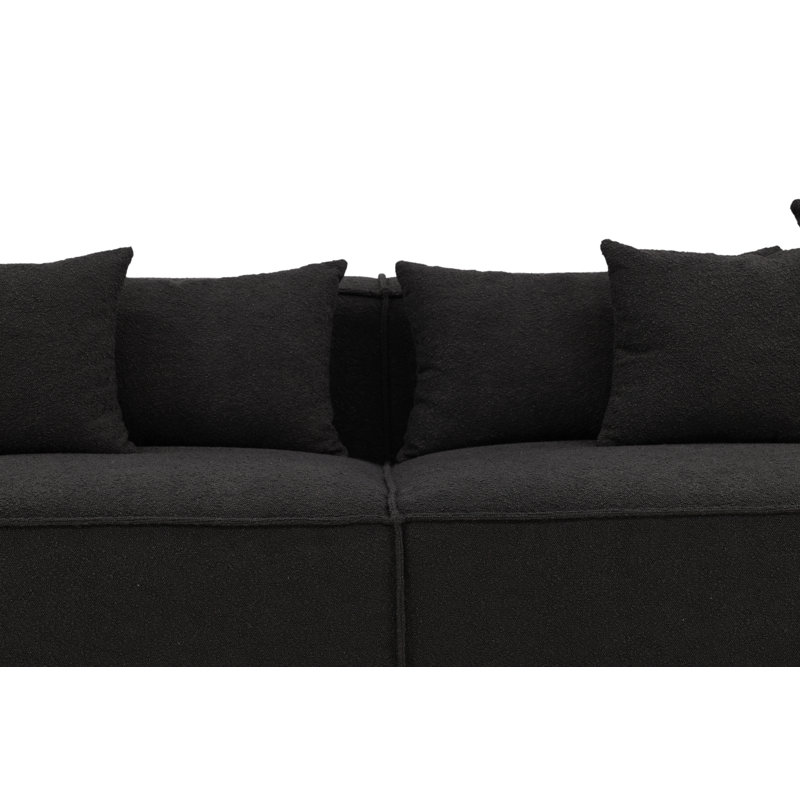 Iacona 4 Seater Sofa, Black