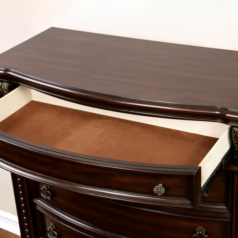Abshire 44.5'' W 6 - Drawer Dresser, Espresso