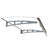 Door Window Awning - Polycarbonate Roof With Upf80+ Heavy Duty Mounting 47"X34" Aluminum Brackets Protection Concrete Wall