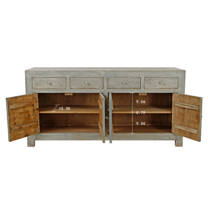 72'' Solid Wood Sideboard, Gray Wash