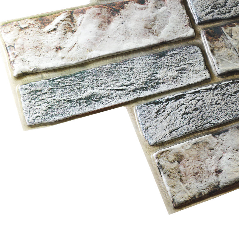 19" x 38" 3D Wall Panel (10-Pack), Dark Beige Grey