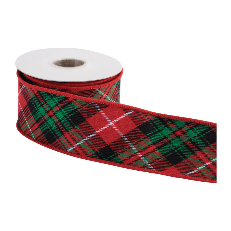 Ruban de coton filé écossais tartan 2,5 po x 5 verges