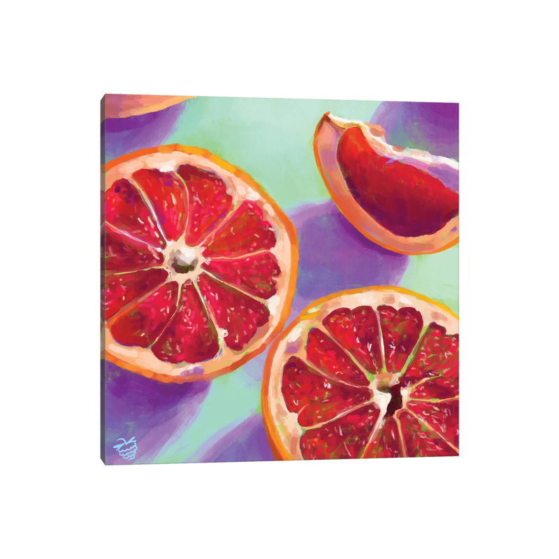 Pamplemousse - reproduction d'art mural - toile tendue, H 37 po x l 37 po, Toile tendue, Ne s’applique pas