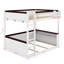 Grand lit superposé en bois avec tablettes et station de recharge USB-247671727