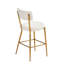 De 4 tabourets de bar de salle à manger avec tissu beige - base en métal, élégant pour un usage domestique 4 tissus de cuisine, confortables et diverses pièces